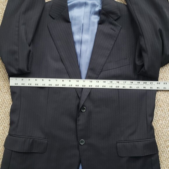 Dino Filarte Wool Navy Pinstripe Suit - Picture 6 of 14